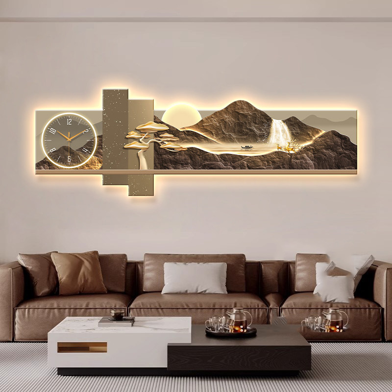Luxury Lifestyle Design - นาฬิกาติดผนังขนาดใหญ่ ดีไซน์หรูหรา ทันสมัย สไตล์จีน สำหรับตกแต่งห้องนอน ตกแต่งบ้าน