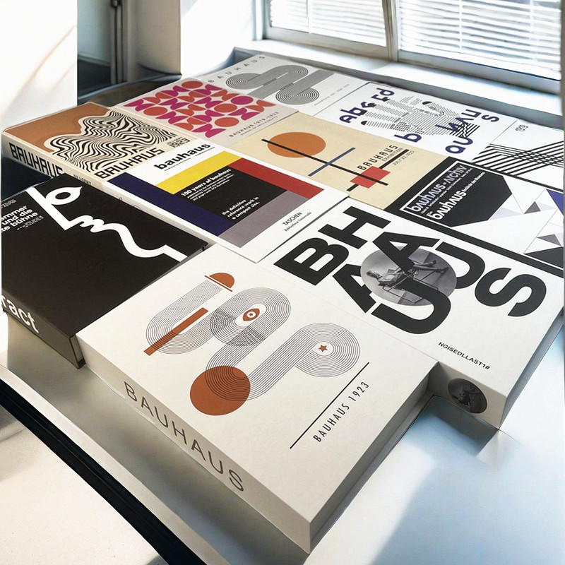 Quiet Luxury Lifestyle - บทคัดย่อ Bauhaus หรูหราตกแต่งหนังสือ Boho ปลอมกล่องเก็บหนังสือตกแต่งบ้านกาแฟตารางชั้นวางห้องนอนห้องนั่งเล่นตกแต่ง