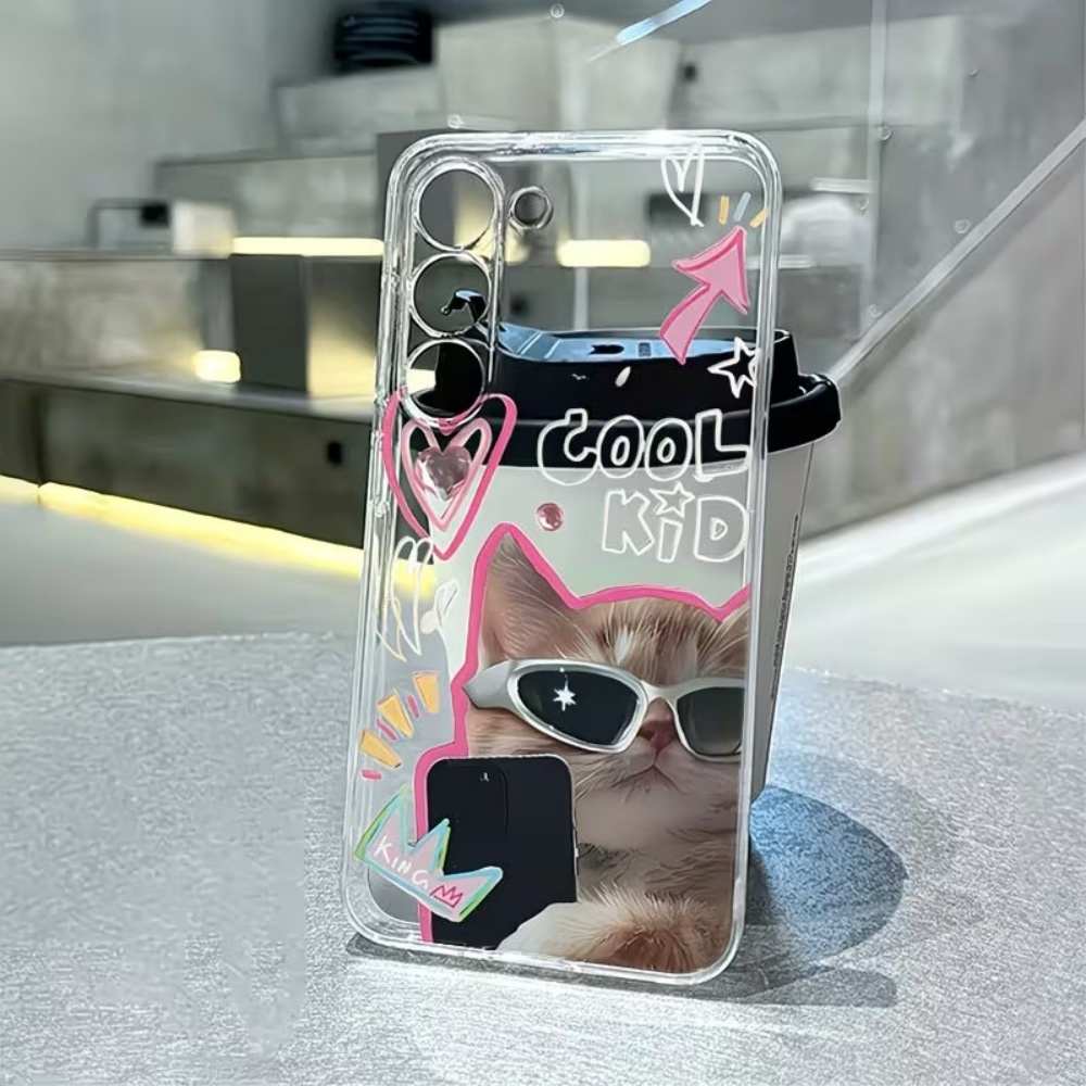 Samsung Galaxy A55 - เคสโทรศัพท์ลายลูกสุนัข TPU ใส สำหรับ Samsung Galaxy