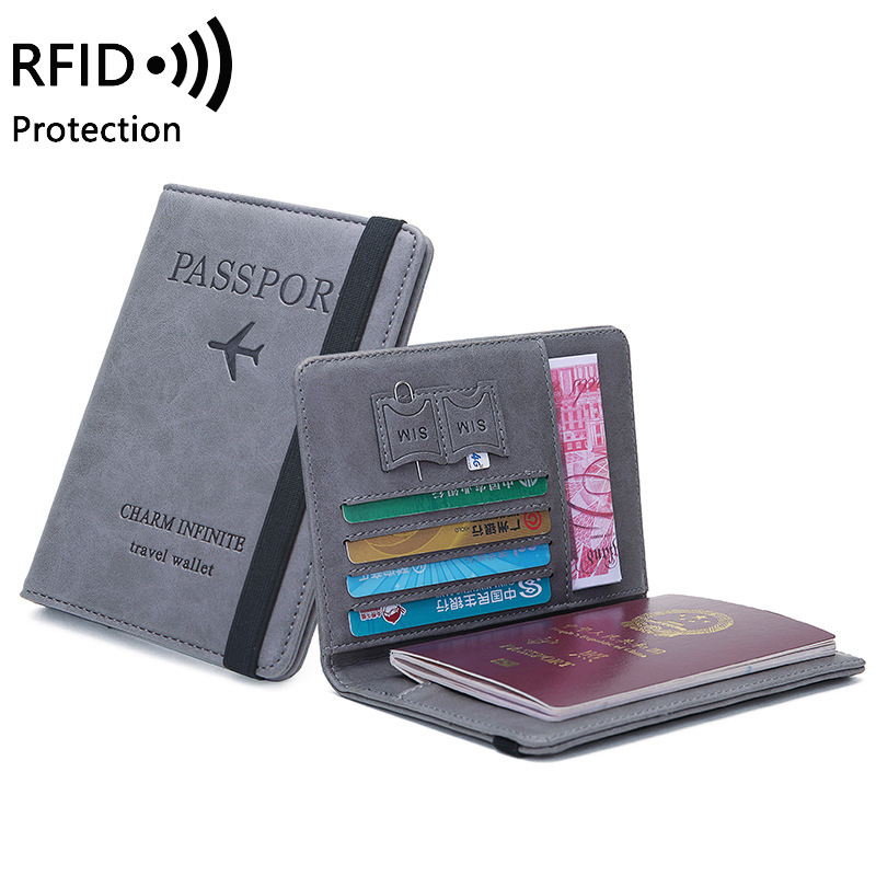 Leather Passport Cover - ที่ใส่หนังสือเดินทางหนัง PU unisex - RFID Blocking
