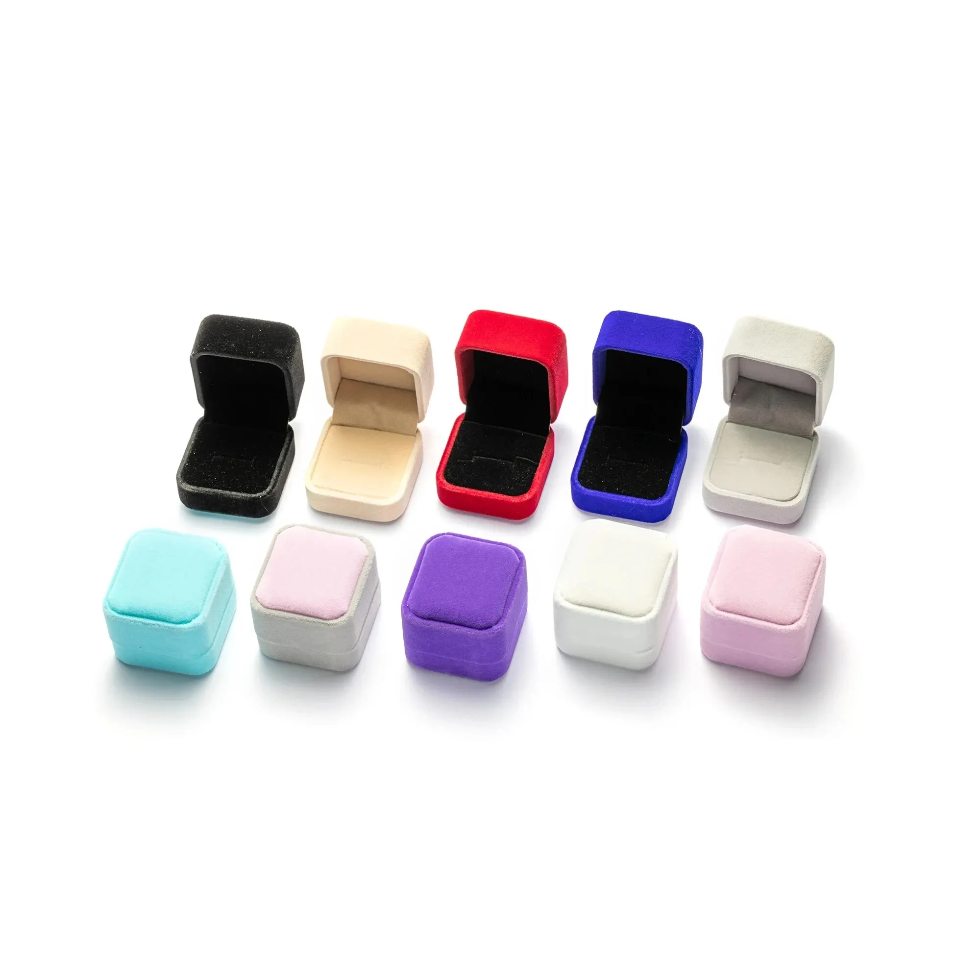 Velvet Jewelry Box - บรรจุภัณฑ์เครื่องประดับสร้อยคอบรรจุภัณฑ์Organizerกล่องแหวนจํานวนมากของขวัญกล่องผู้ถือต่างหูของขวัญกล่องสร้อยคอOrganizer