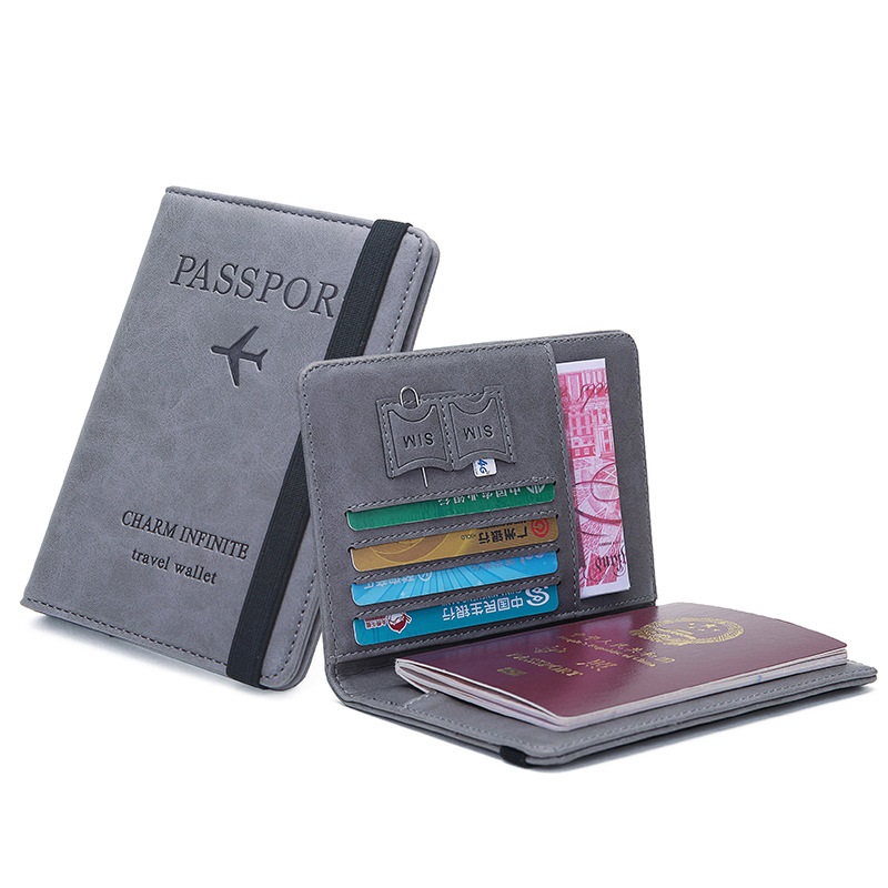 Leather Passport Cover - ซองจัดระเบียบเอกสารแบบกระเป๋าสตางค์สำหรับใส่บัตรที่ใส่หนังสือเดินทางเวลาเดินทางปกหนังสือเดินทางหนังแบบยืดหยุ่นได้สินค้าใหม่