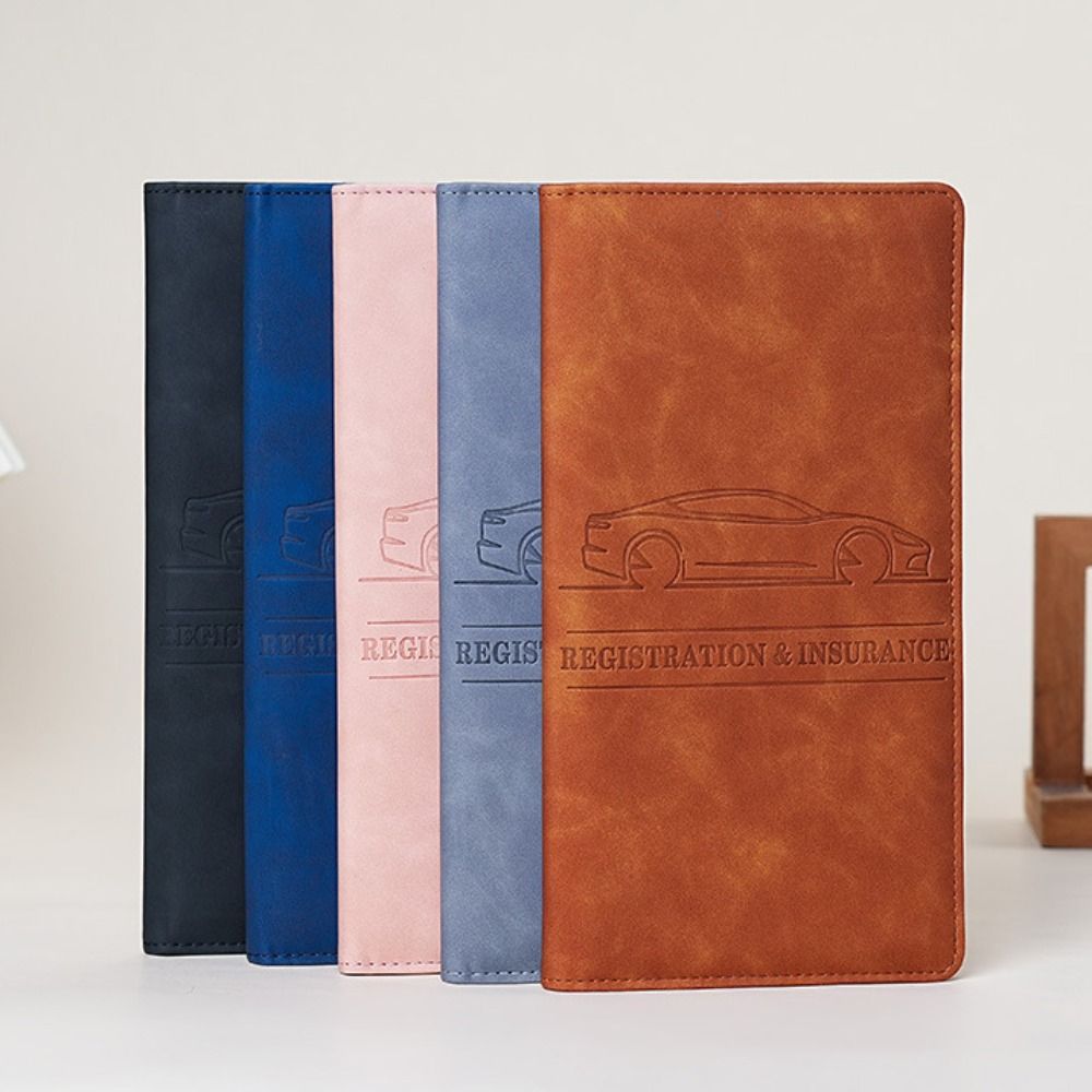 Leather Passport Cover - กระเป๋าใส่พาสปอร์ตหนัง PU พร้อมช่องใส่บัตร ที่เก็บตั๋ว คลิปหนีบพาสปอร์ต กระเป๋าใส่เอกสารป้องกันการโจรกรรม