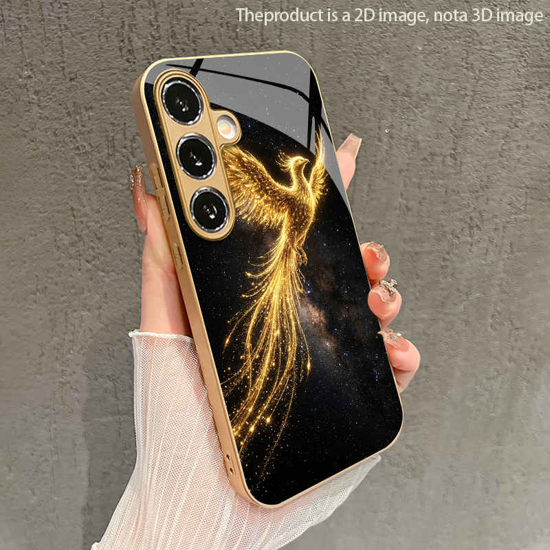 Samsung Galaxy A55 - เคสโทรศัพท์ลายฟีนิกซ์ 2D พร้อมแสงไหล สำหรับ Samsung Galaxy
