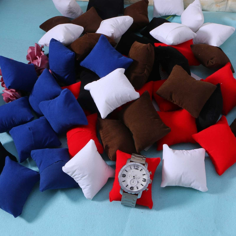 Velvet Jewelry Box - 10ชิ้น/เซ็ตกำมะหยี่สร้อยข้อมือนาฬิกาหมอน Multicolor เครื่องประดับสร้อยข้อมือจอแสดงผล Cushion ผู้ถือหมอน5สี