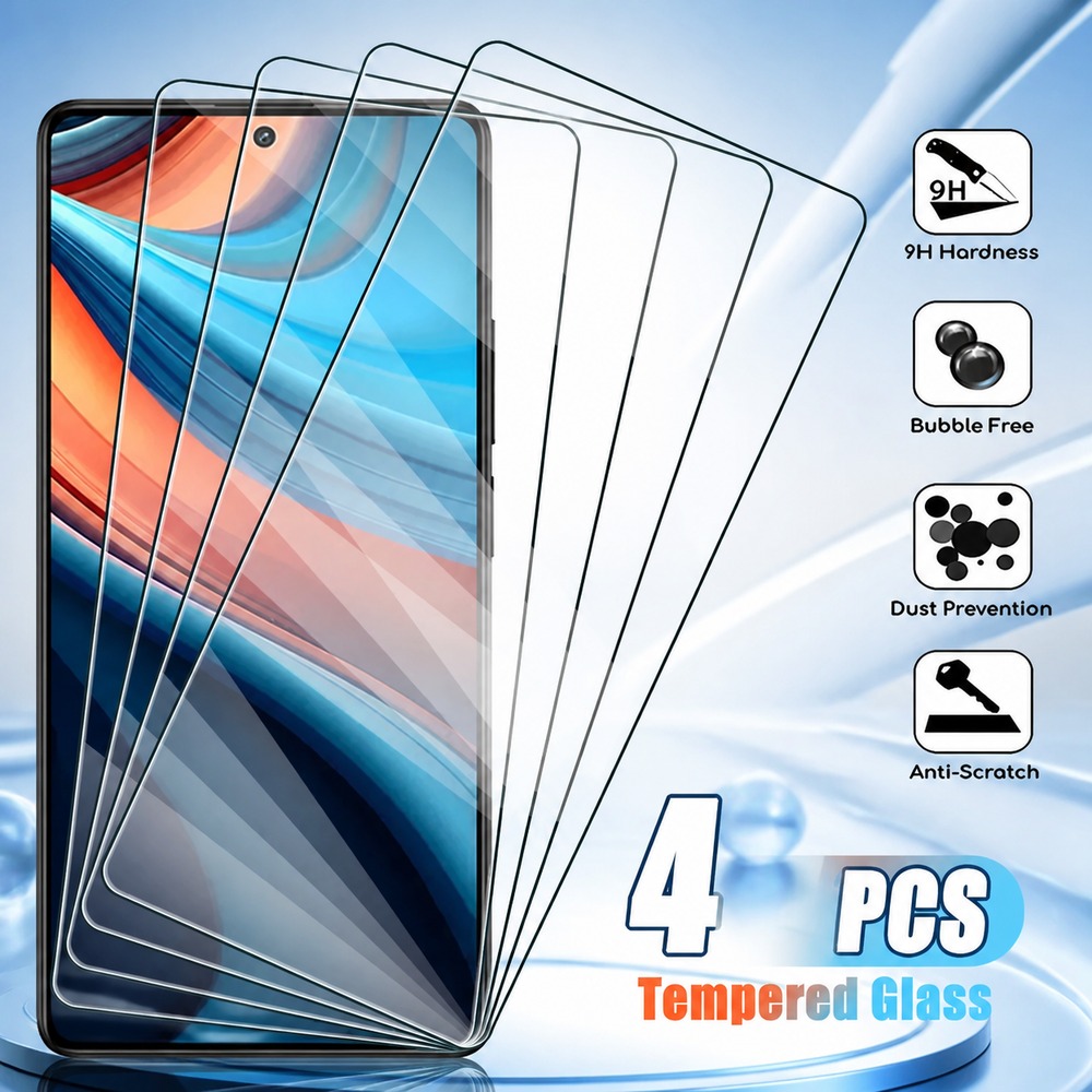 Realme C67 - กระจกกันรอย 4 ชิ้น สำหรับ Realme C12