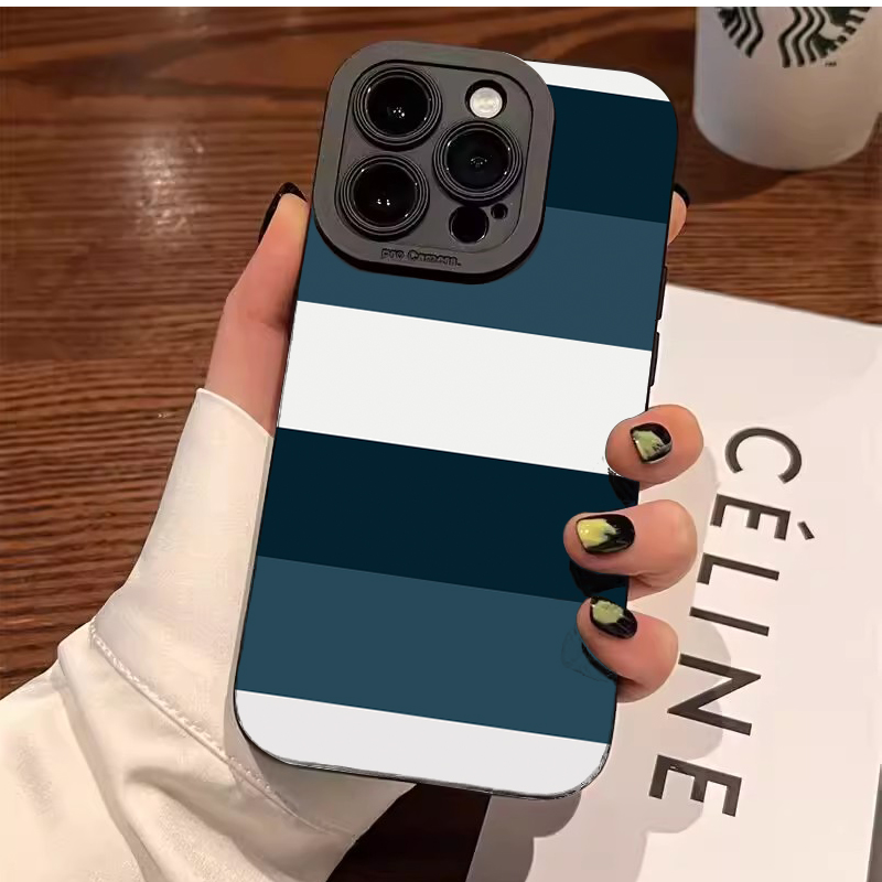 เคสโทรศัพท์ลายทางสีฟ้าขาวสำหรั - Samsung Galaxy A55 บทวิจารณ์และราคา