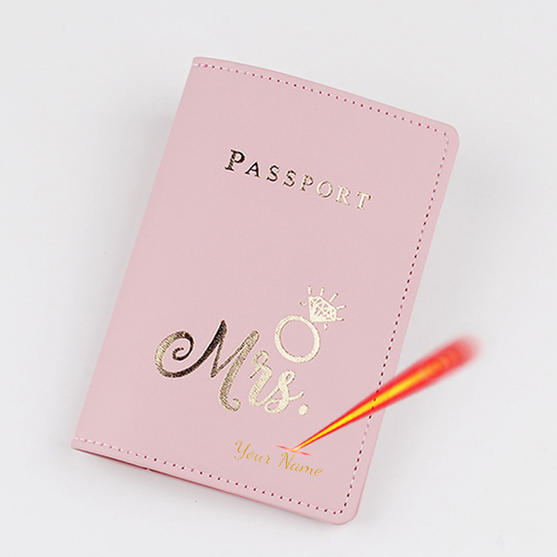 ปรับแต่งชื่อ Mr/Mrs โลโก้หนังส - Leather Passport Cover บทวิจารณ์และราคา