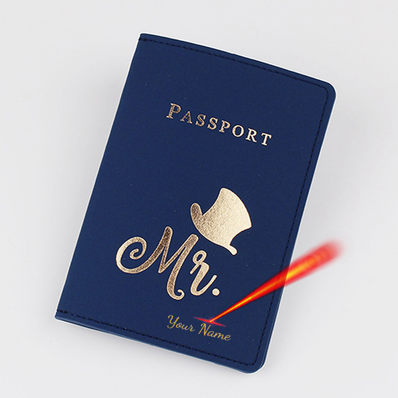 ปรับแต่งชื่อ Mr/Mrs โลโก้หนังส - Leather Passport Cover บทวิจารณ์และราคา