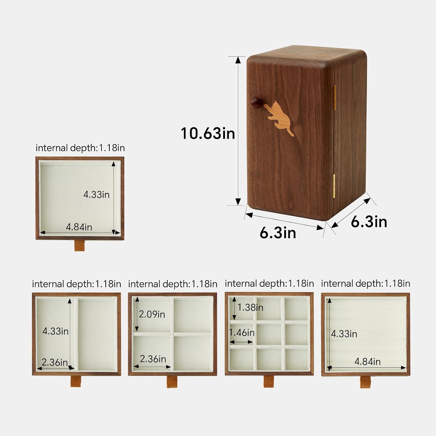 กล่องใส่เครื่องประดับไม้เนื้อแ - Velvet Jewelry Box บทวิจารณ์และราคา