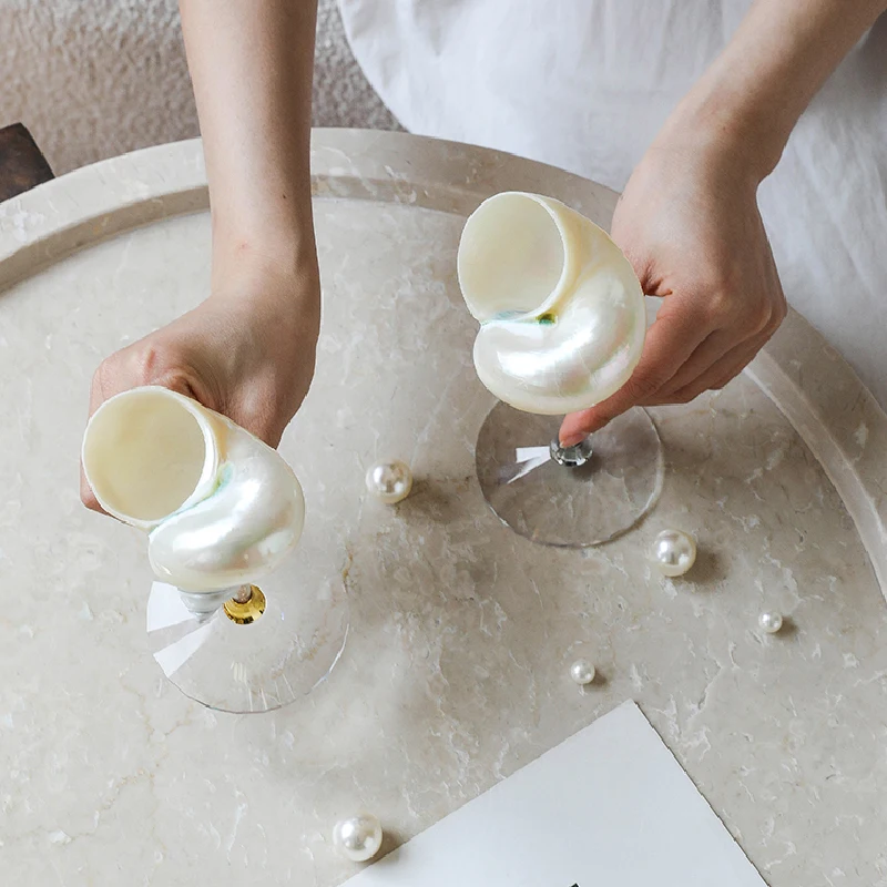 แก้วไวน์เปลือกหอยธรรมชาติ แก้ว - Quiet Luxury Lifestyle บทวิจารณ์และราคา