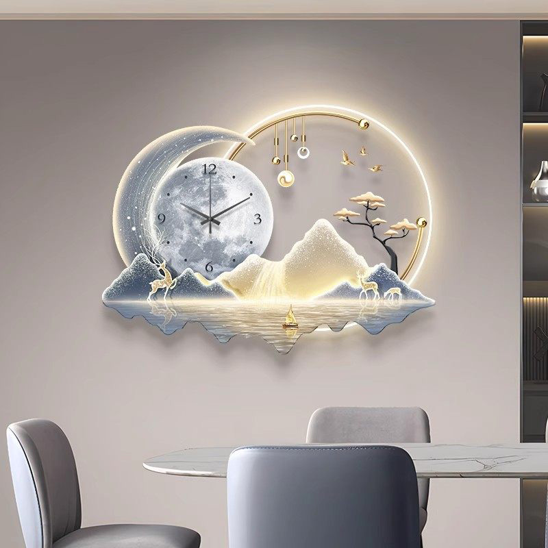 นาฬิกาติดผนัง LED ลายศิลปะ ดีไ - Luxury Lifestyle Design บทวิจารณ์และราคา