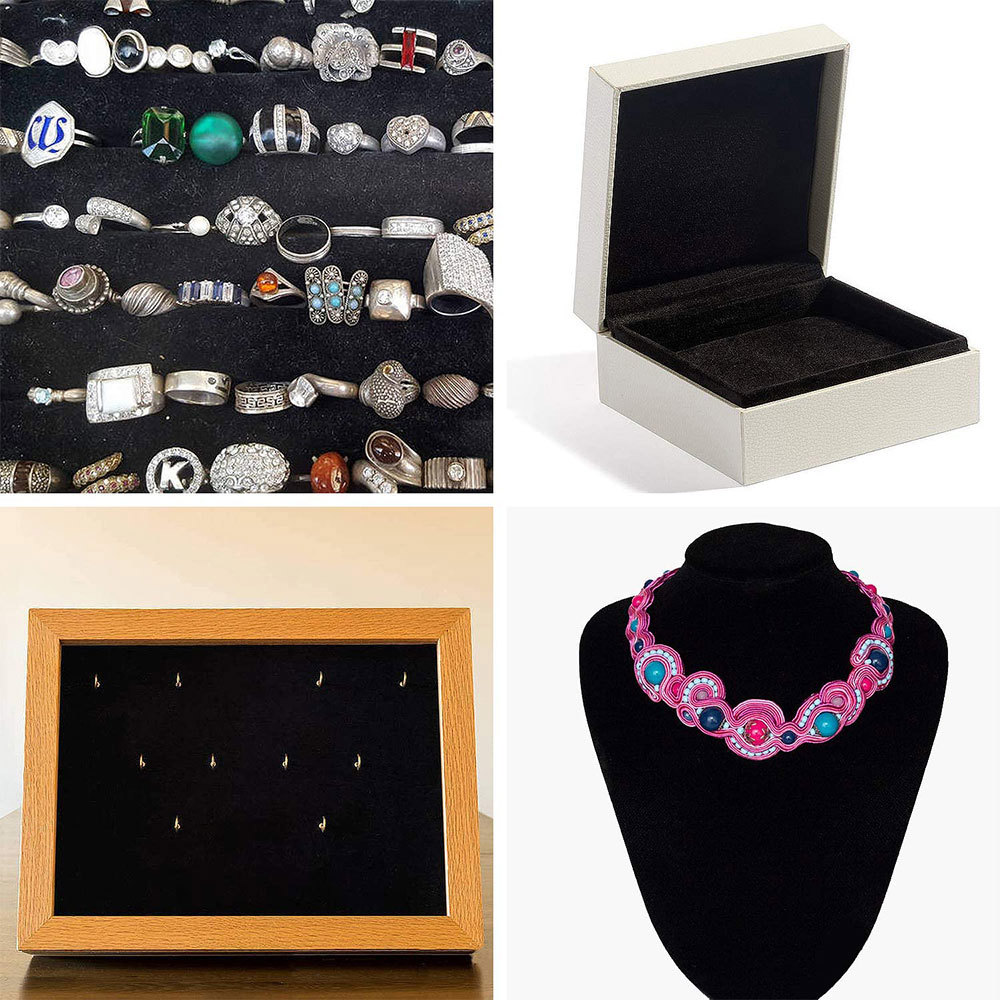 ผ้ากำมะหยี่แบบมีกาวในตัว ขนาด  - Velvet Jewelry Box บทวิจารณ์และราคา