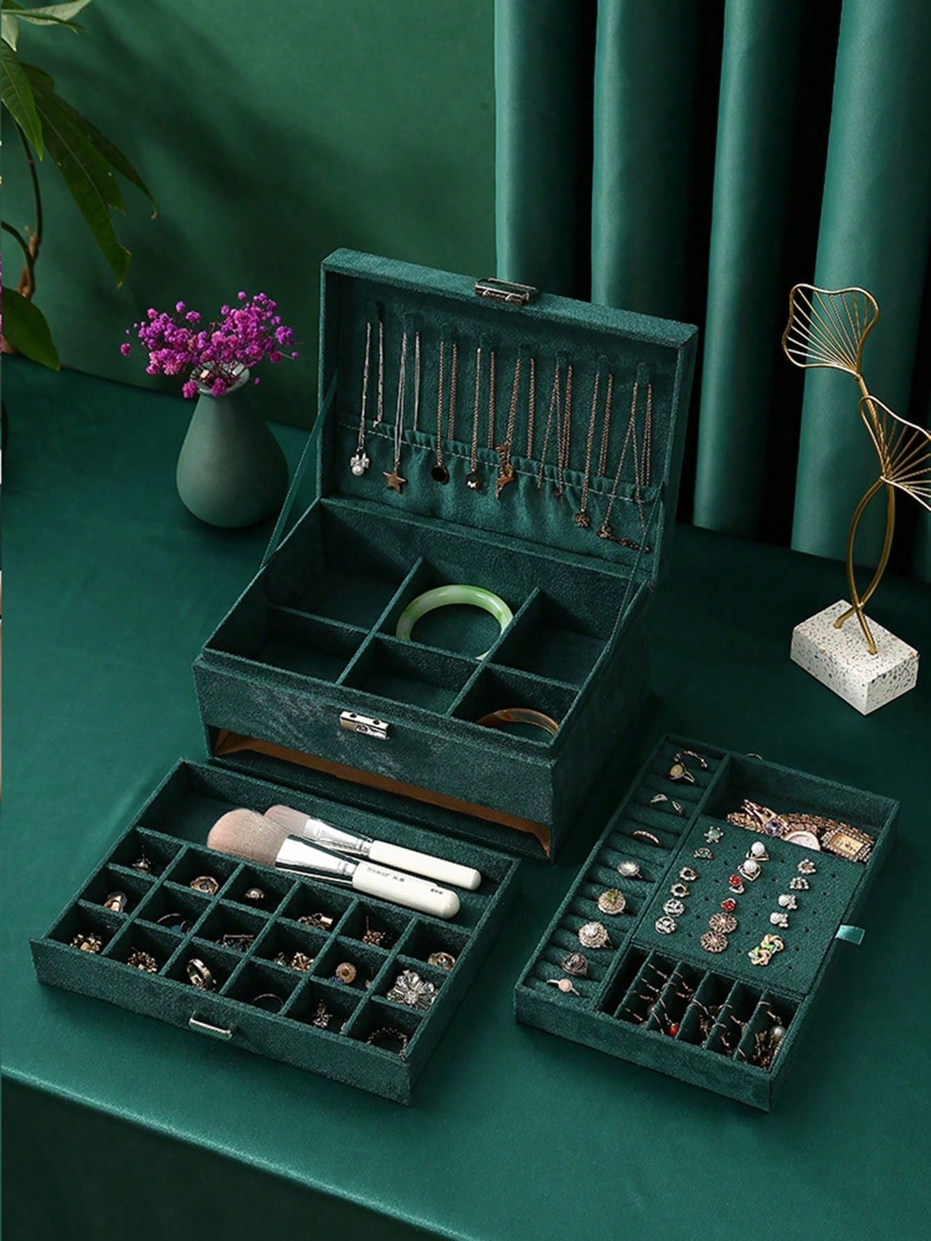 กล่องใส่เครื่องประดับกำมะหยี่  - Velvet Jewelry Box บทวิจารณ์และราคา