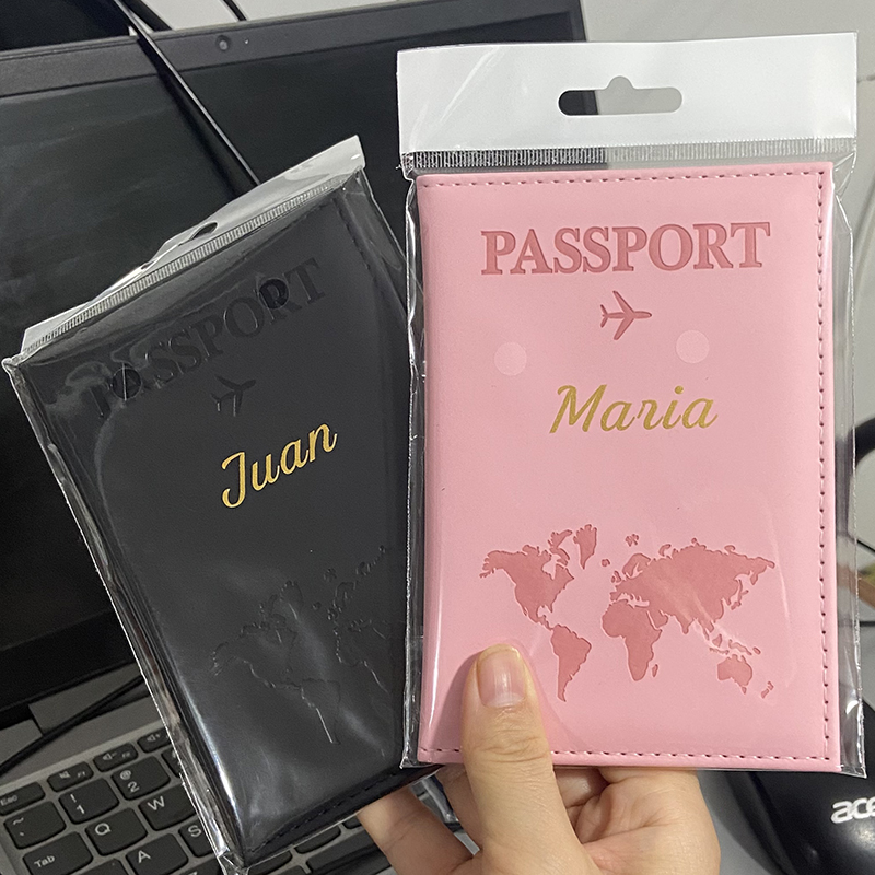 Custom Gold สีชื่อหนังสือเดินท - Leather Passport Cover บทวิจารณ์และราคา
