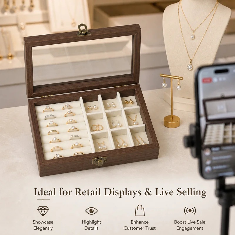 กล่องเก็บเครื่องประดับกำมะหยี่ - Velvet Jewelry Box บทวิจารณ์และราคา