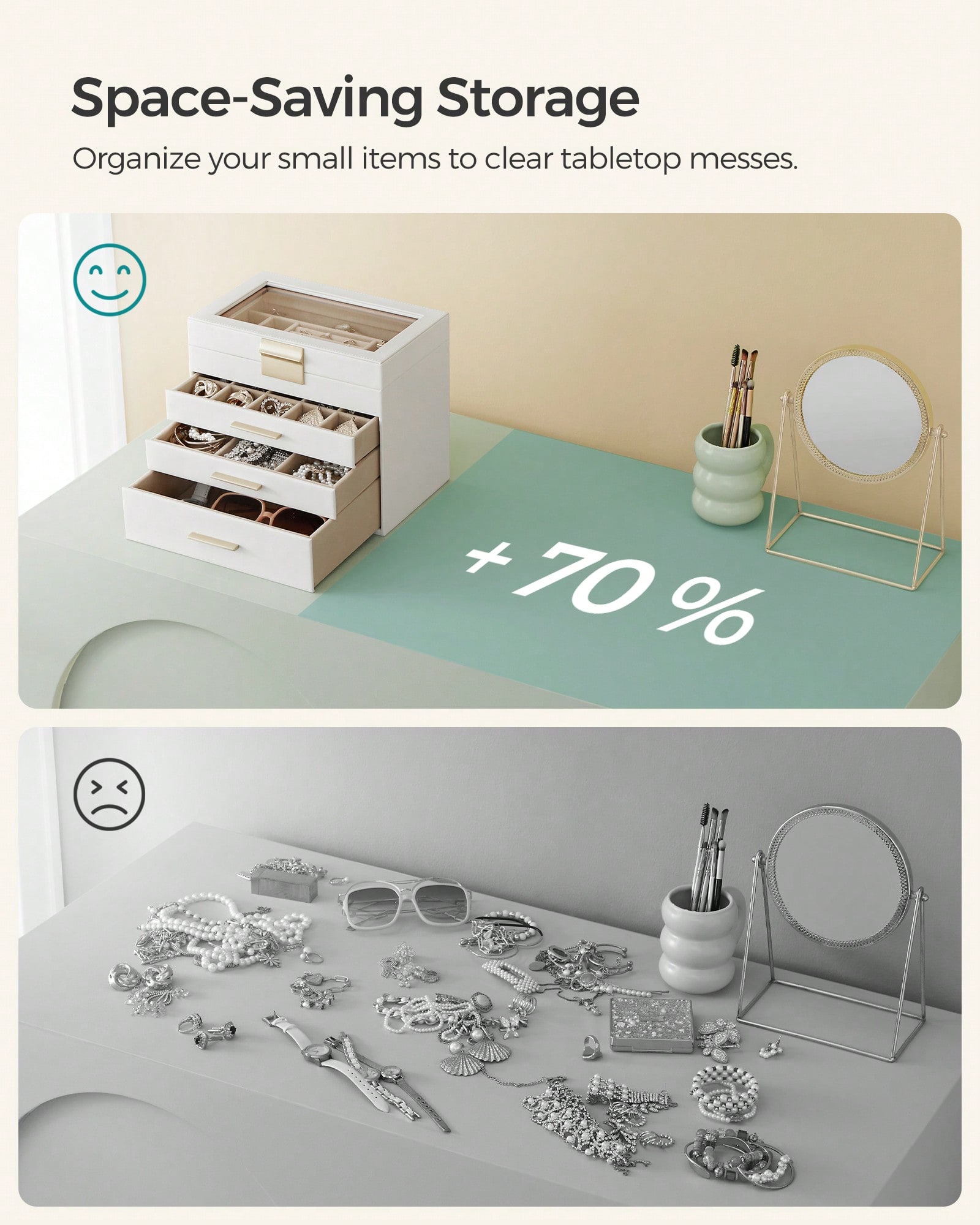 กล่องเก็บเครื่องประดับ 4 ชั้นแ - Velvet Jewelry Box บทวิจารณ์และราคา